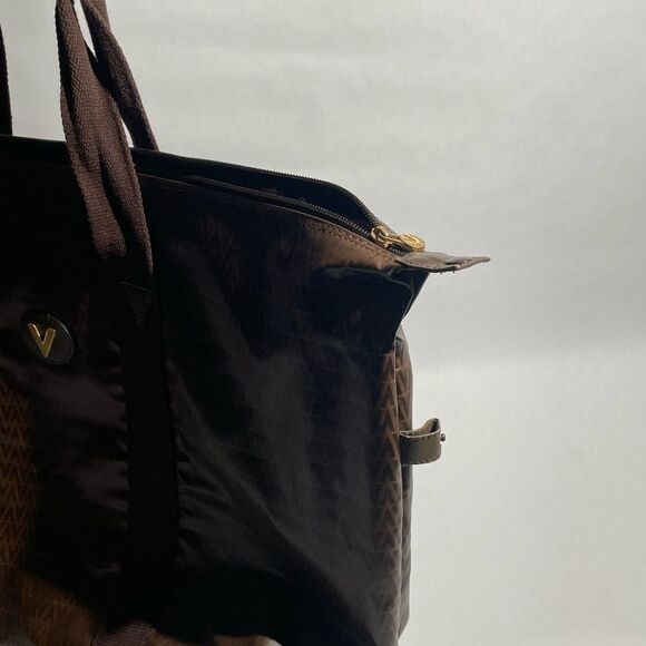 Mario Valentino Travel Boston Bag PVC Leather Brown - Picture 14 of 14